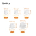 thumbnail image 2 of Nylon Plastic Hole Plug, 200Pcs 0.2"/0.24"/0.31"/0.39"/0.51" 5 Sizes for Furniture Insert End Caps, White, 2 of 6