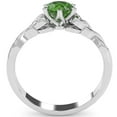 thumbnail image 3 of Celtic Trinity Knot Peridot Engagement Ring In 14k White Gold, 3 of 6