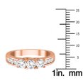 thumbnail image 3 of SZUL Women's 1 Carat TW Diamond Three Stone Ring in 10K Rose Gold (J-K-L Color, I2-I3 Clarity), 3 of 5