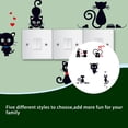thumbnail image 4 of jesticaly Cat Light Switch Sticker Decal Vinyl Art Wall Sticker Lightswitch Black Kitten 1pcs #4 1Set, 4 of 6