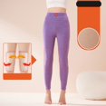 thumbnail image 6 of SGMVNU Lined Leggings Women - High Waisted Winter Yoga Pants Tummy Controls Soft Thermal Warm for Hiking Workout(Purple, XXL), 6 of 6