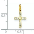 thumbnail image 2 of Finest Gold 14K Yellow & Rhodium 0.03CT Diamond Cross Charm, 2 of 3