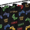 thumbnail image 3 of Colorful Games Text Black Pattern Shower Curtain 36"x72" ,Bathroom Decorative Shower Curtains Set with 12 Hooks,Modern Waterproof Washable Shower Curtain, 3 of 6
