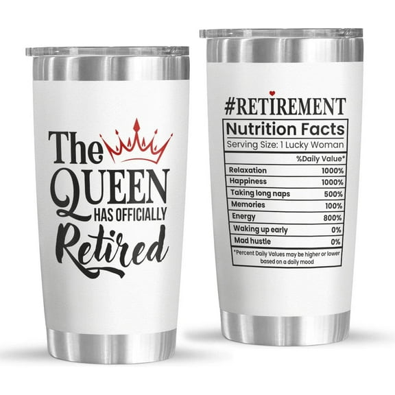 The Queen Has Retired Gifts for Women - Thoughtful Best Retirement Gifts for Coworkers - Happy Retirement - Going Away Farewell Gifts for Friends, Coworker Leaving - 20oz Retirement Tumbler