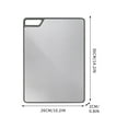 thumbnail image 4 of Stainless Steel Cutting Board | Double-Sided Design | Non-Slip Silicone Edges | Hanging Handle | 360° Juice Protection | Easy Clean Surface | 36x26x2cm | 1 Pack | Heavy Duty Food Prep Mat, 4 of 7