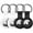 ​2 Black + 2 White, variant on 4-Pack Silicone AirTag Keychain Holder - Waterproof GPS-Friendly Case Compatible with Apple AirTag 2021, Anti-Loss Carabiner for Keys, Pets & Luggage Accessories (Multi-Color)