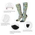 thumbnail image 3 of Bingfone Hawaiian Style Print Compression Socks for Women and Men Long Socks for Running Athletic Cycling Nurse, 3 of 6