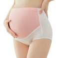 thumbnail image 4 of Women's High Waist Panties 3 Pack Striped High Waist Maternity Over Bump Pregnancy Briefs Adjustable Waistband Belly Support Maternity Underpants, Women's Panties M, 4 of 8