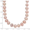 thumbnail image 2 of 14k Yellow Gold Pearl clasp 6 6.5mm Pink Freshwater Onion Freshwater Cultured Pearl Necklace 24 Inch - Pendant Necklace, 2 of 2