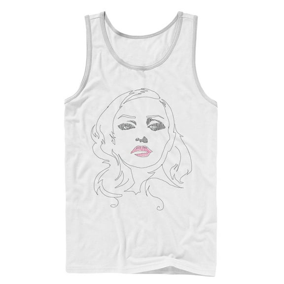 Men's Lost Gods Simple Portrait Tank Top White Medium