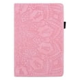 thumbnail image 6 of SaniMore Wallet Case for Samsung Galaxy Tab A8 Case 10.5" 2022 SM-X200/X205, PU Leather Case Embossed Sunflower Shockproof TPU Shell Card/Pen Holder Hand Rope Anti-slip Kikstand Tablet Case, Pink, 6 of 15