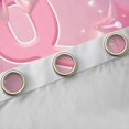 thumbnail image 4 of Feelyou Initial Q Curtains Pack of 2 (52x84 Each), Pink Stars Balloon Window Curtains, 4 of 6