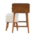 thumbnail image 4 of Contemporary Home Living 47" Walnut Brown Mid Century Vanity Set with Mirror and Stool, 4 of 4