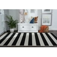 thumbnail image 6 of 5x8 Water Resistant, Indoor Outdoor Rugs for Patios, Front Door Entry, Entryway, Deck, Porch, Balcony | Outside Area Rug for Patio | Black, Stripe | Size: 5'3'' x 7'3'', 6 of 7