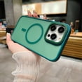 thumbnail image 3 of For iPhone 15 Imitation Metal Frosted Skin Feel Acrylic MagSafe Phone Case, 3 of 5