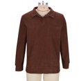 thumbnail image 4 of Blusa y camisa de manga larga con cuello vuelto para hombre, estilo casual vintage, de pana con botones y solapa, de algodón y licra., 4 of 8