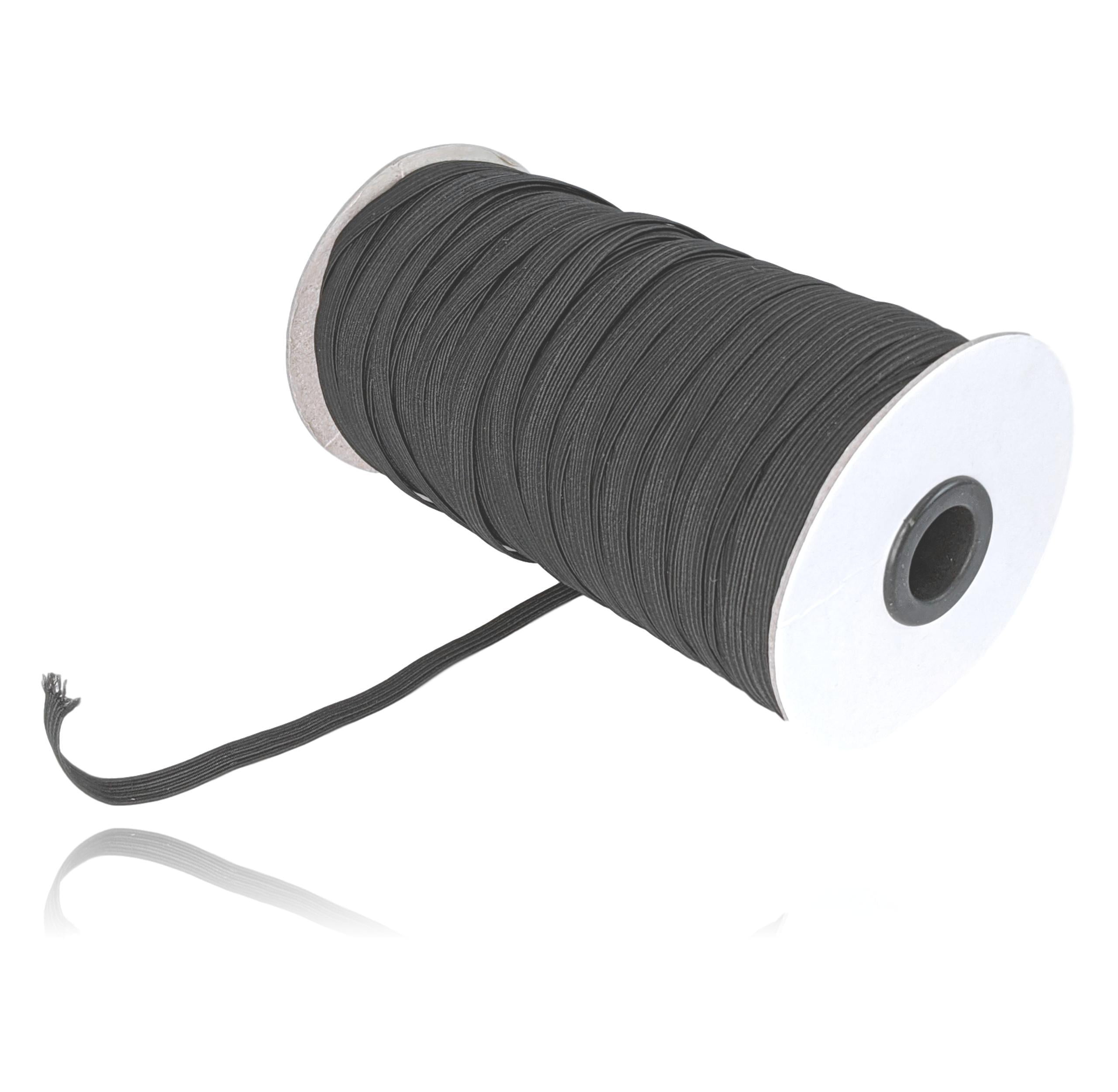 Pressing Stringnylon Elastic Bands For Knitting & Crafting - 40m Roll,  Braided Flat Elastic Cord