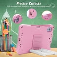 thumbnail image 4 of Kids Case for Apple iPad mini 6th 7th Generation 8.3 Inch, Silicone Lightweight Kids Friendly Kickstand Handle Cute Ladder Design Bumper Back Cover for iPad Mini 6/ iPad Mini 7 (A17 Pro), Pink, 4 of 6