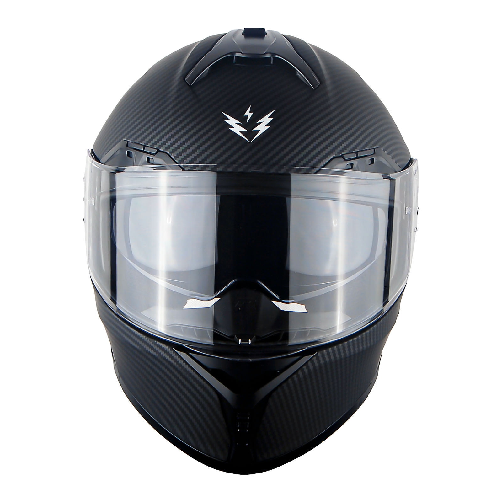 1Storm New Motorcycle Bike Modular Full Face Helmet Dual Visor Sun Shield: NOLED-X90 Carbon Fiber Black