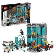 LEGO Marvel Iron Man Armory Toy Building Set 76216, Avengers Gift for 7 Plus Year Old Kids, Boys & Girls, Iron Man Pretend Play Toy, Marvel Building Kit with MK3, MK25 and MK85 Suit Minifigures
