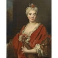 thumbnail image 2 of Nicolas de Largillière 15x18 Black Ornate Wood Framed Double Matted Museum Art Print Titled - Portrait of Marguerite Elisabeth De Largillierre (1701-1756), the Artist's Daughter, 2 of 5