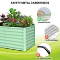 thumbnail image 5 of Raised Garden Bed Outdoor, Galvanized Raised Garden Bed for Gardening, Rectangular Metal Planter Box for Planting Plants Vegetables and Flower 1PC/2PCS, 5 of 9