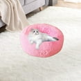 thumbnail image 7 of COM1950s Anti Anxiety Round Fluffy Plush Faux Fur Warm Washable Dog Bed & Cat Bed,Original Bed for Small Medium Large Pets,Used To Relieve Joints and Improve Sleep（12"X12"X6''） (30Cm,Pink), 7 of 7