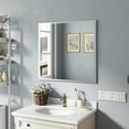 thumbnail image 2 of Dtwnek 31.5"x29.5" Rectangle Decorative Wall Mirror Vanity Mirror White Aluminum Frame Mirror for Bathroom Living Room Bedroom, 2 of 9