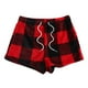 thumbnail image 2 of Pantalones cortos de pijama Wancir para mujer, de 1 pieza, a cuadros, suaves y afelpados, cómodos y suaves para dormir., 2 of 5