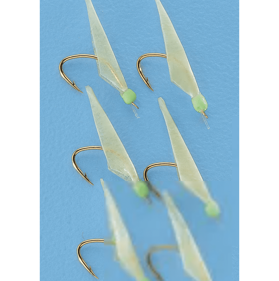 Ozark Trail Sabiki Rig with Green Beads and Mylar Bodies for