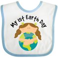 thumbnail image 3 of Inktastic My First Earth Day Baby Girl Girls Baby Bib, 3 of 4