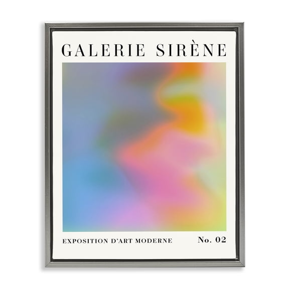 Stupell Industries Contemporary Swirled Patterned Hues Gray Floating Frame Canvas Art, 25 x 31, by Victoria Barnes