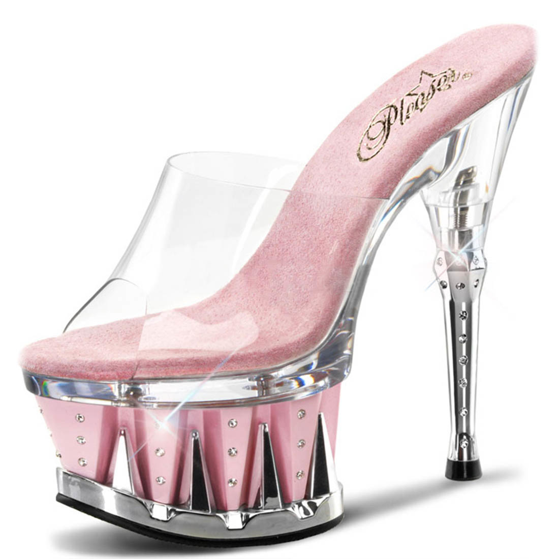 patterned platform heels