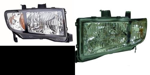 For Honda Ridgeline OE Replacement Chrome Bezel Headlights Driver/Passenger Head Lamps Pair New 
