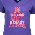 thumbnail image 4 of Inktastic Stomp Out Breast Cancer with Pink Cowgirl Boots Women's V-Neck T-Shirt, 4 of 5