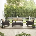 thumbnail image 4 of Afuera Living Modern 4 Piece Outdoor Wicker Conversation Set in Sand, 4 of 14