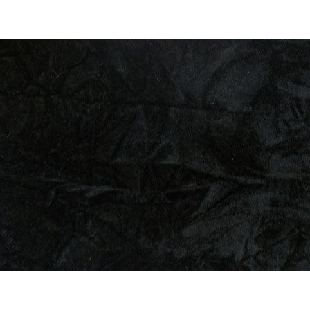 Crushed Flocking Velvet Upholstery/Curtain Fabric 10 Colors 60" by The Yard (BLACK)