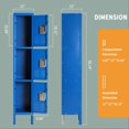 thumbnail image 7 of SUNCROWN Metal Storage Locker Cabinet with 3 Door 3 Tier for Home Office School Gym, Blue, 7 of 7