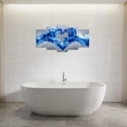 thumbnail image 3 of ZHONGYUTONG 5Pcs Gray and Blue Wall Art for Living Room Ocean Wave Pictures Love Heart Canvas Prints Abstract Water Paintings Couples Bedroom Bathroom Decor (10x16inx2pcs 10x20inx2pcs 10x24inx1pcs), 3 of 5