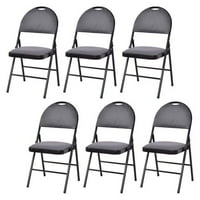 Costway Fabric Padded Folding Chair (Set of 6) by Costway