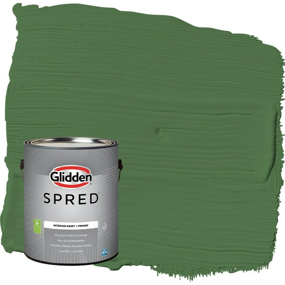 Glidden Spred Clover Leaf / Green Eggshell Interior Paint with Primer, 1 Gallon