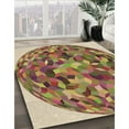 thumbnail image 3 of Ahgly Company Machine Washable Indoor Rectangle Transitional Brown Red Area Rugs, 3' x 5', 3 of 7