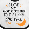 thumbnail image 4 of Inktastic I Love My Godmother to the Moon and Back Boys or Girls Baby Bib, 4 of 4