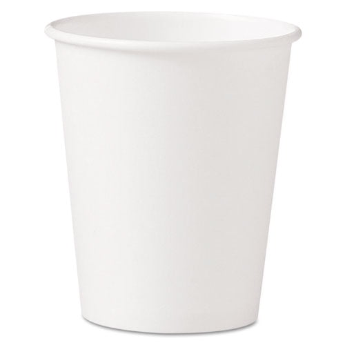 Dart SCC370W 10 oz Single-Sided Poly Paper Hot Cups, White