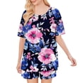 thumbnail image 6 of Dxzfnsa Womens Pajama Sets 2 Piece Soft Short Sleeve Top and Shorts Sleepwear Round Neck Pjs Lounge Set with Pockets S-2XL, 6 of 7