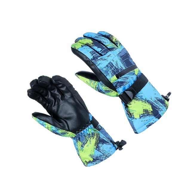 Advancent 1 par de guantes portátiles a prueba de viento, impermeables, para bicicleta, pantalla táctil térmica, accesorio para montar, para Escalada L azul
