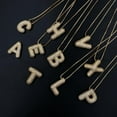 thumbnail image 3 of Bubble Letter Necklace Gold for Women，Charm Balloon Initial Letter Pendant Zirconia Inlaid Necklaces Fashion Gifts Jewelry, 3 of 13