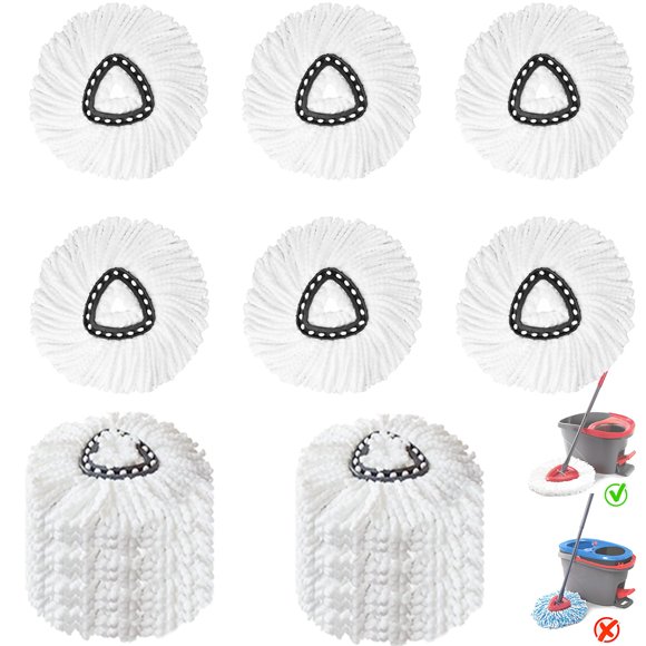Cabezales de repuesto Spin Mop V-chen, 100% microfibra, 12 unidades