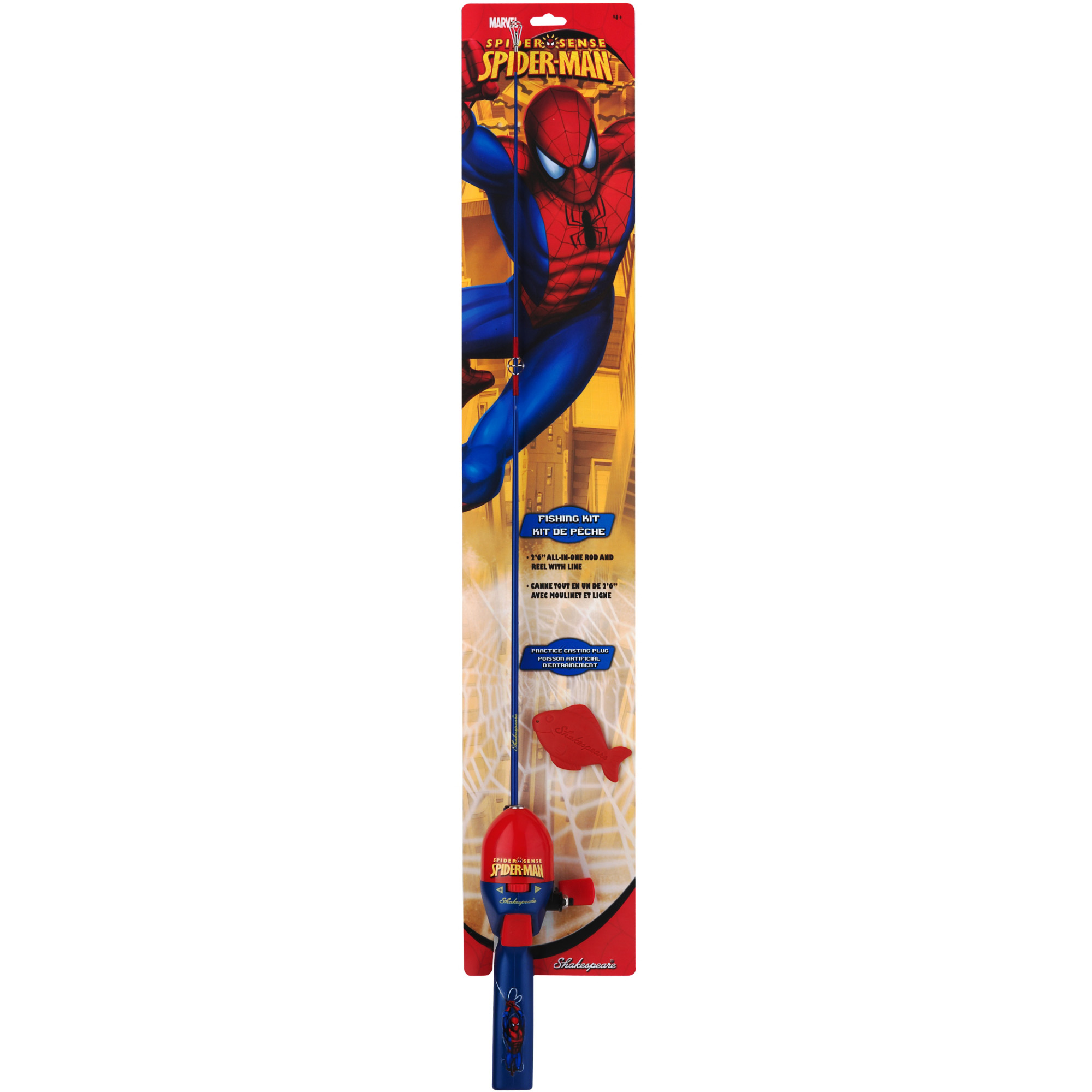 Shakespeare Spider-Man Fishing Kit with 2 Ft. 6 In. All-In-One Casting Kit - image 2 of 3