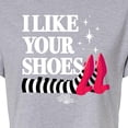 thumbnail image 3 of The Wizard of Oz - I Like Your Shoes Ruby Slippers - Juniors Cropped Cotton Blend T-Shirt, 3 of 5